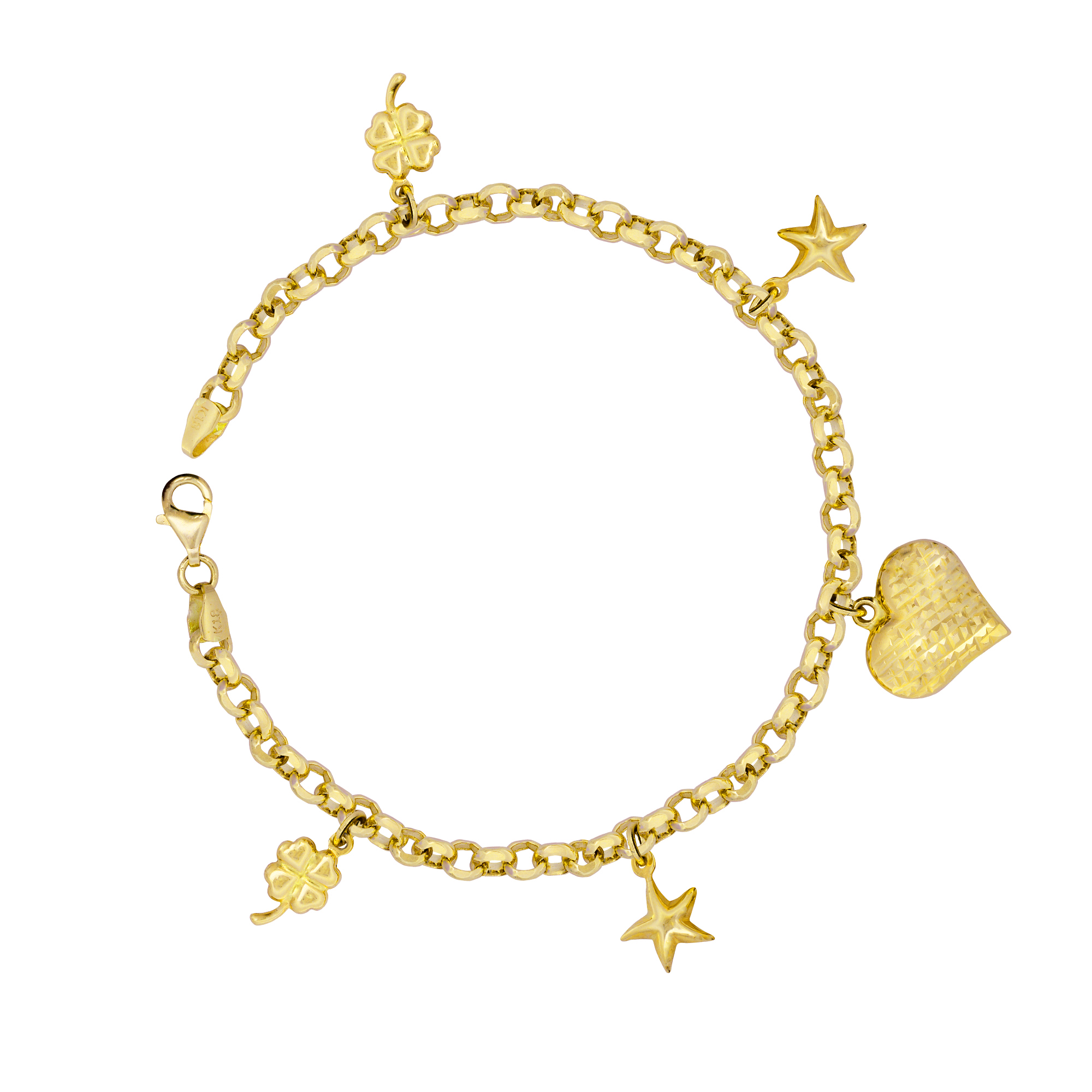 Tyche Gold Charm Bracelet