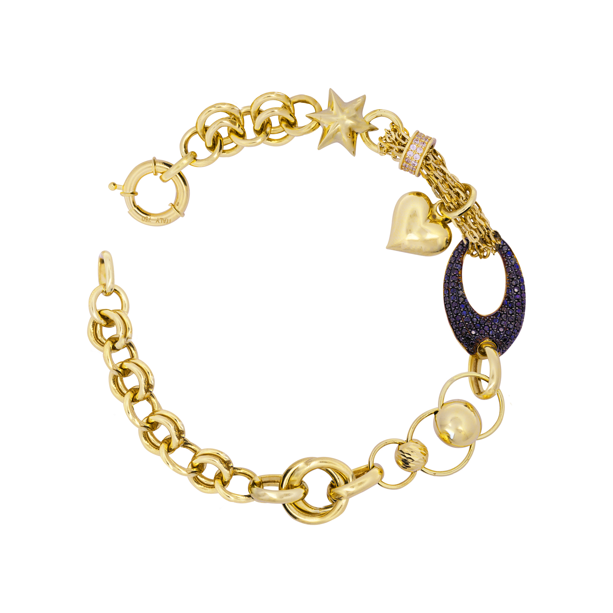 Selene Gold Charm Bracelet