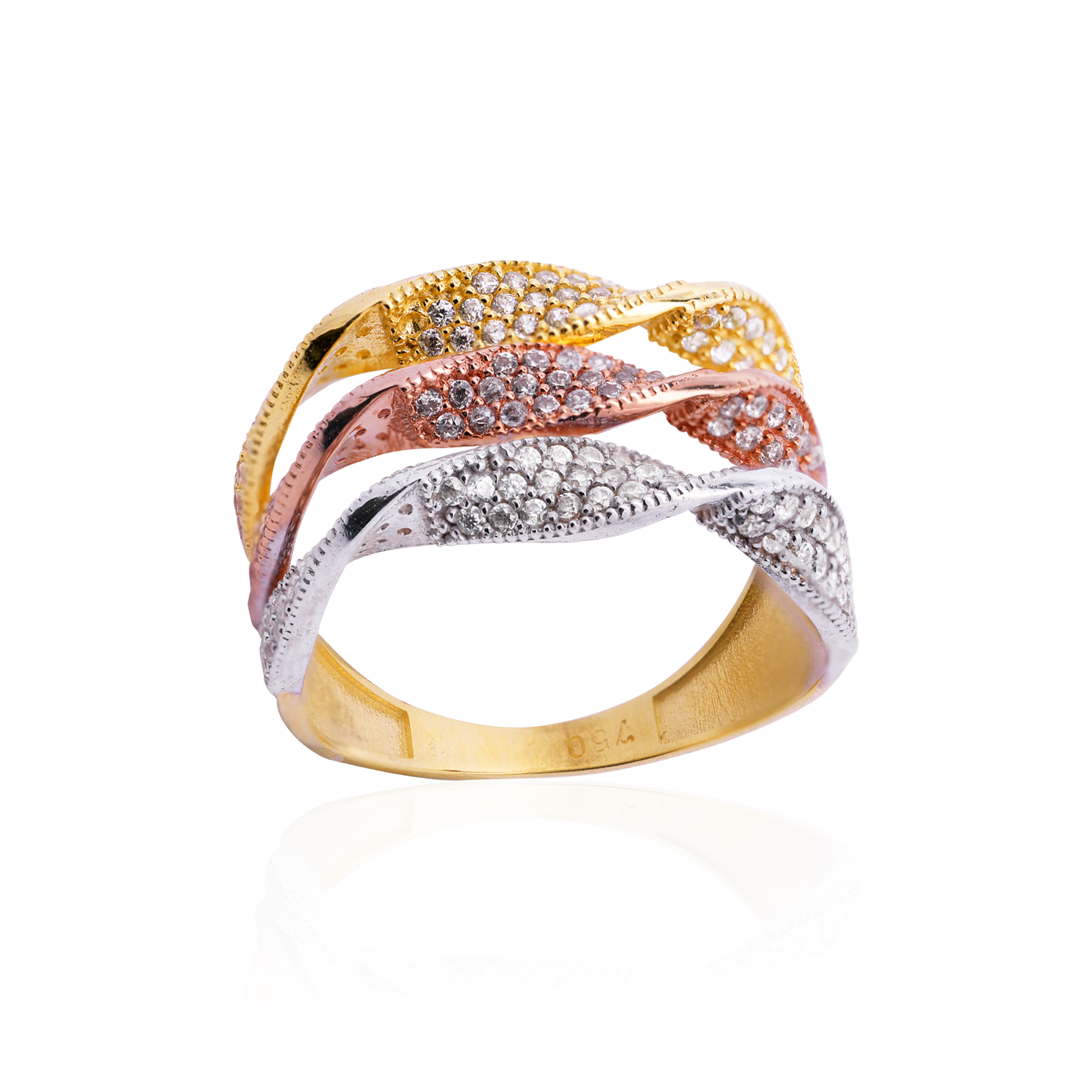 Silken Tri-Tone Ring