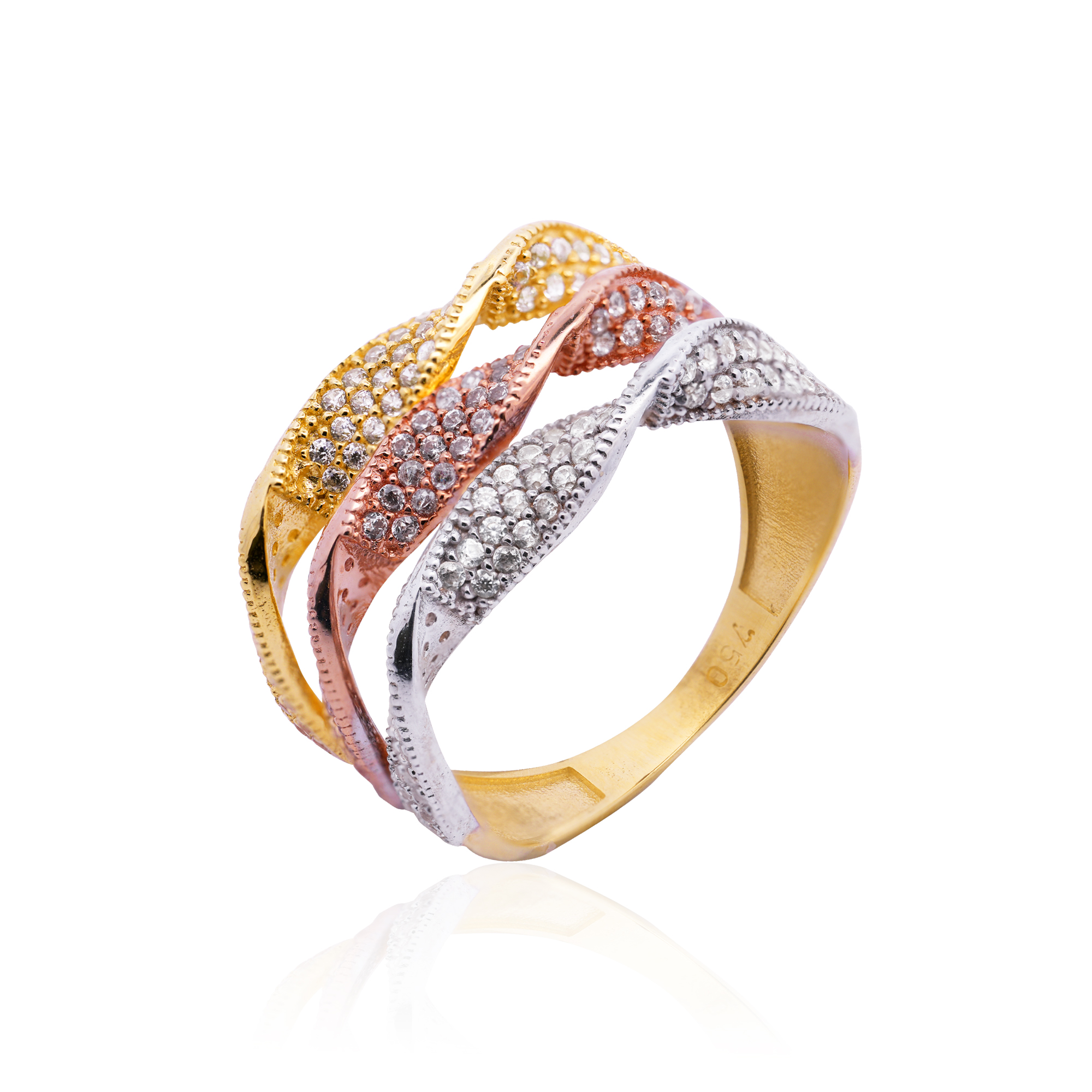 Silken Tri-Tone Ring