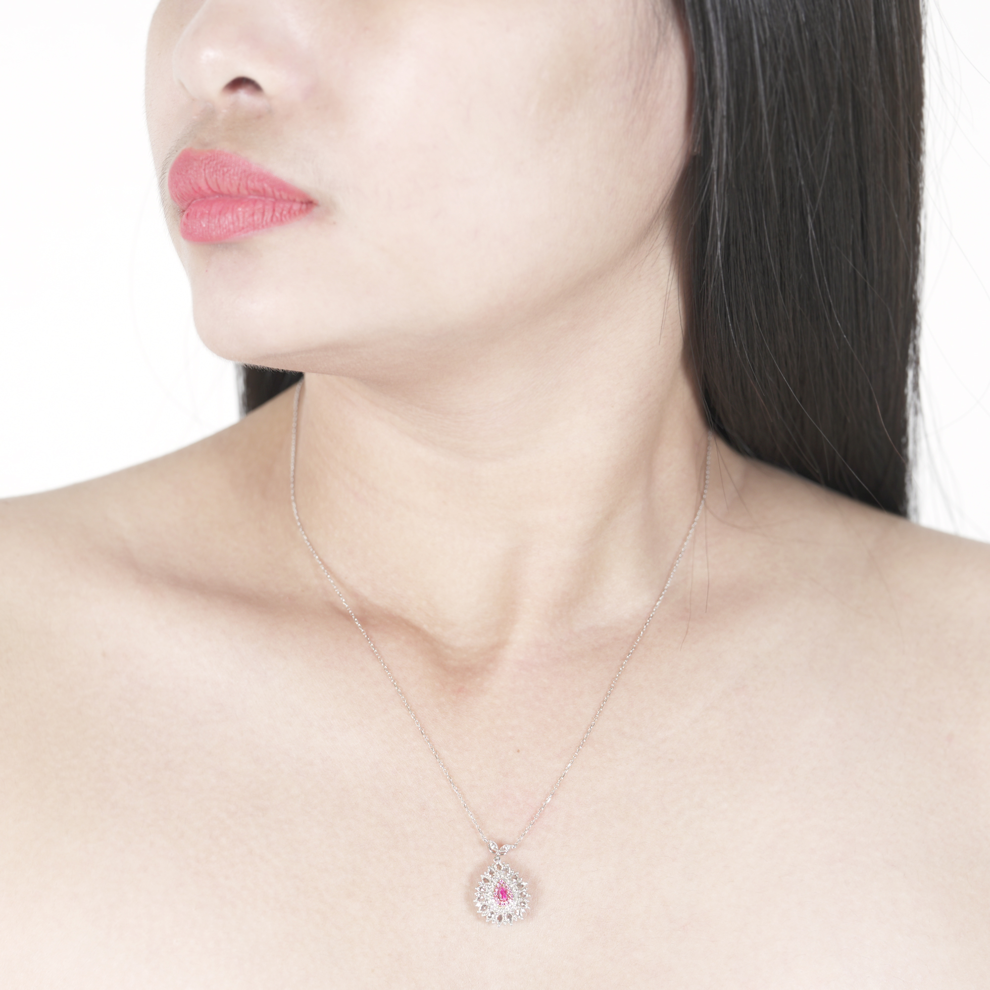 Blush Pink Diamond Necklace