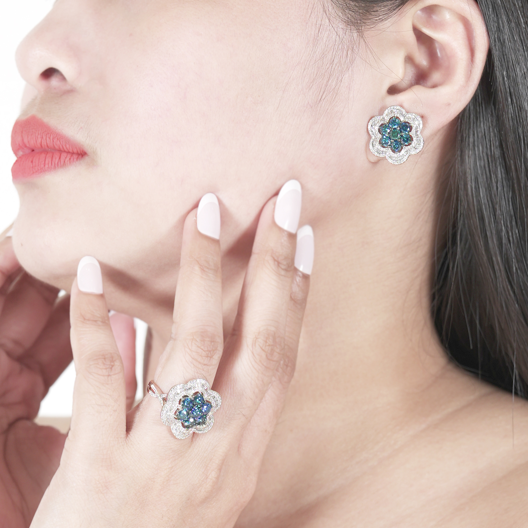 Sharon Blue Diamond Set