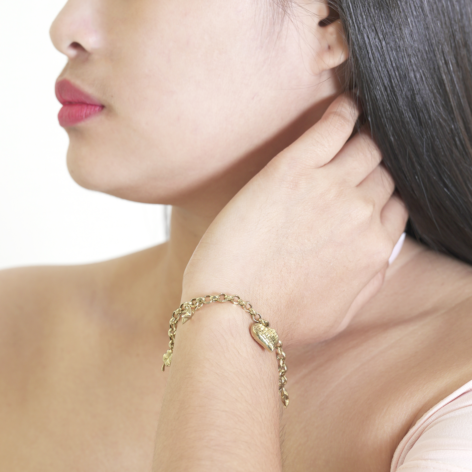 Tyche Gold Charm Bracelet